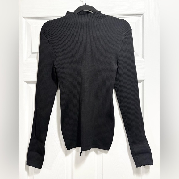 Babaton Black Ribbed Knit Top - Picture 6 of 11